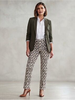 Incotex Slowear Geometric Print Pants Size 44/ US 10